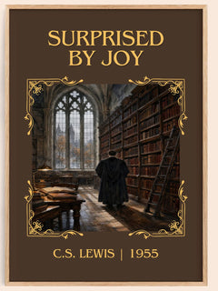 Surprised By Joy Classic Book Art Print by C.S. Lewis – book poster