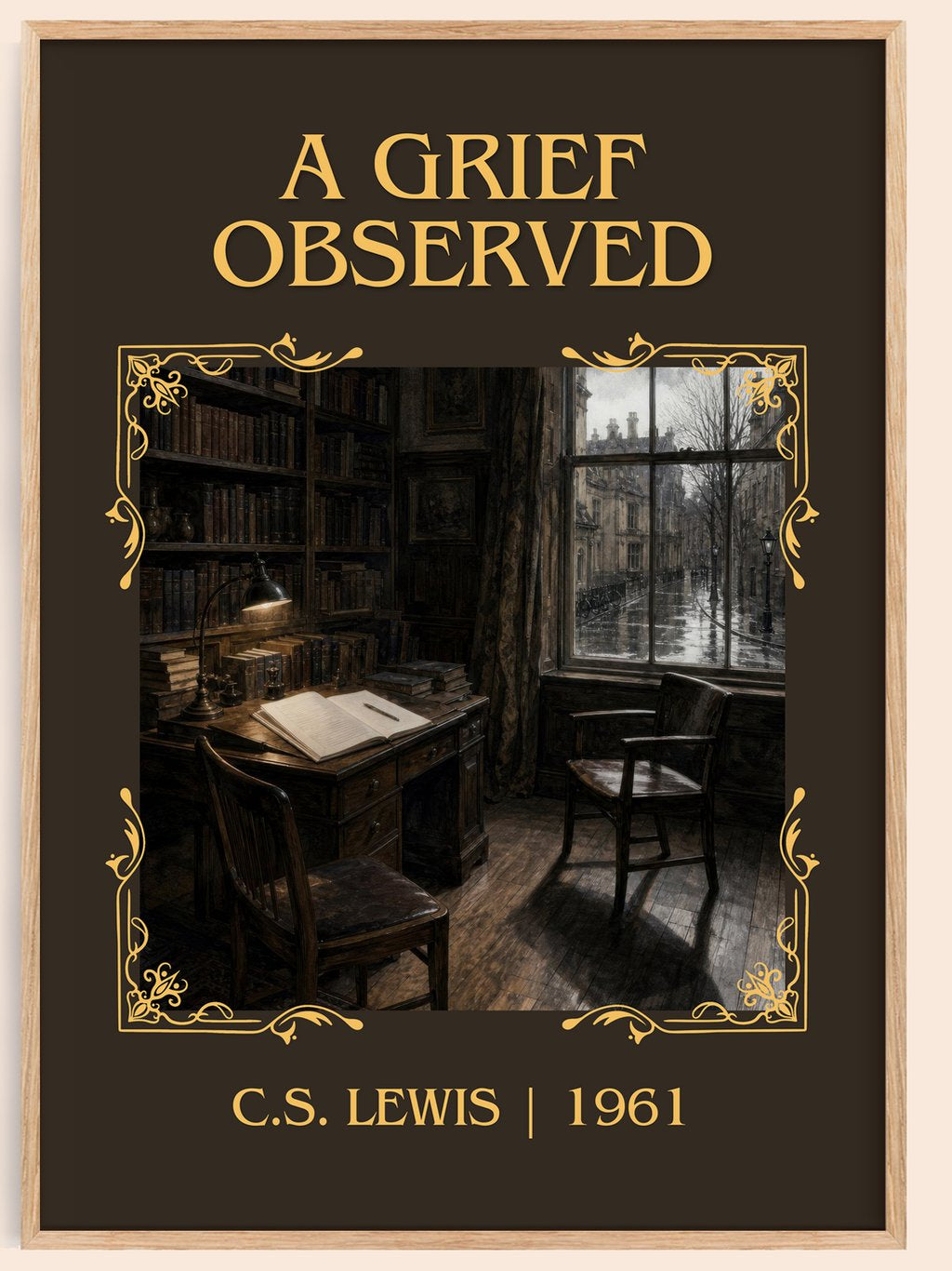 A Grief Observed Classic Book Art Print by C.S. Lewis – book poster