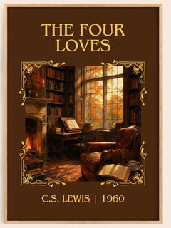 The Four Loves Classic Book Art Print by C.S. Lewis – book poster