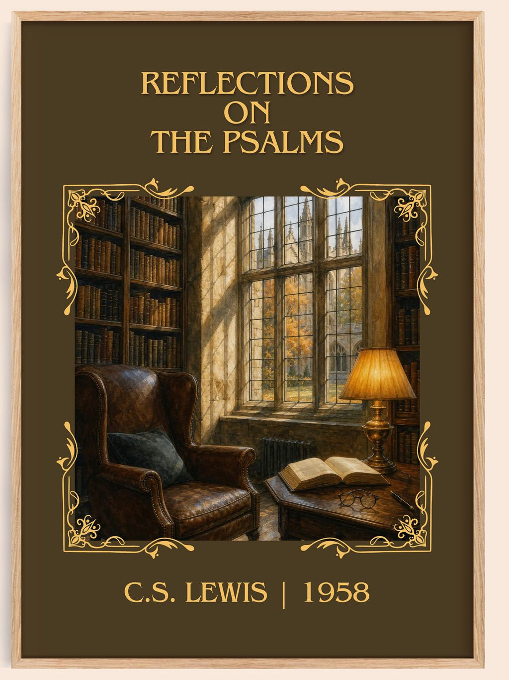 Reflections On The Psalms Classic Book Art Print by C.S. Lewis – book poster
