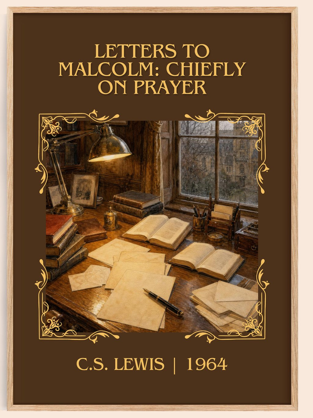 Letters To Malcolm: Chiefly On Prayer Classic Book Art Print – book poster