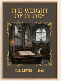 The Weight Of Glory Classic Book Art Print by C.S. Lewis – book poster