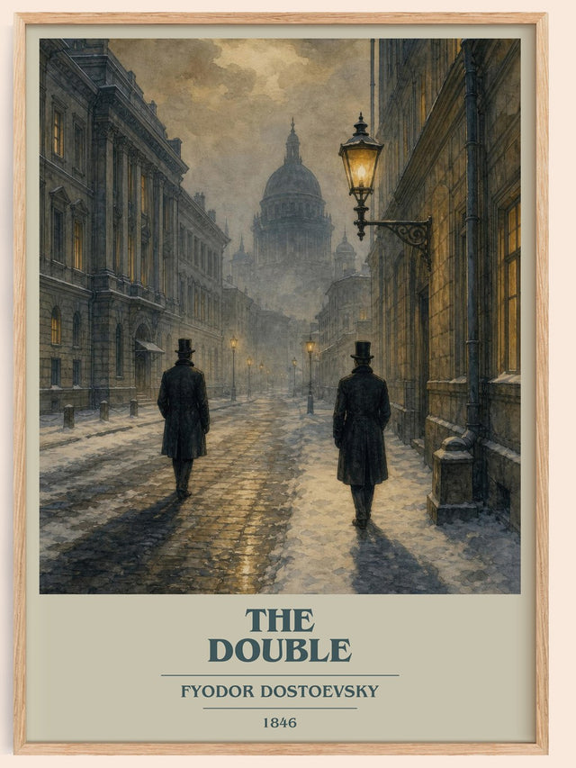 The Double Book Cover Poster by Fyodor Dostoevsky