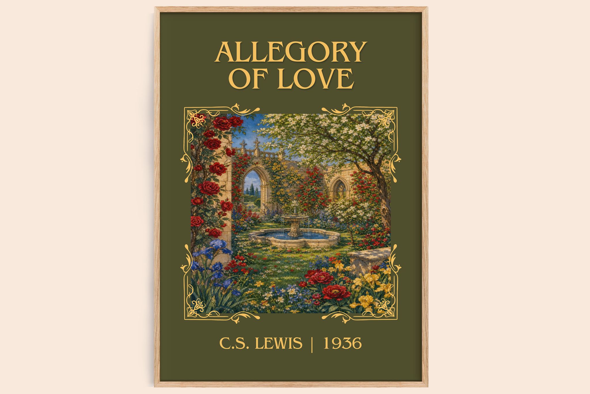Allegory Of Love Classic Book Art Print by C.S. Lewis