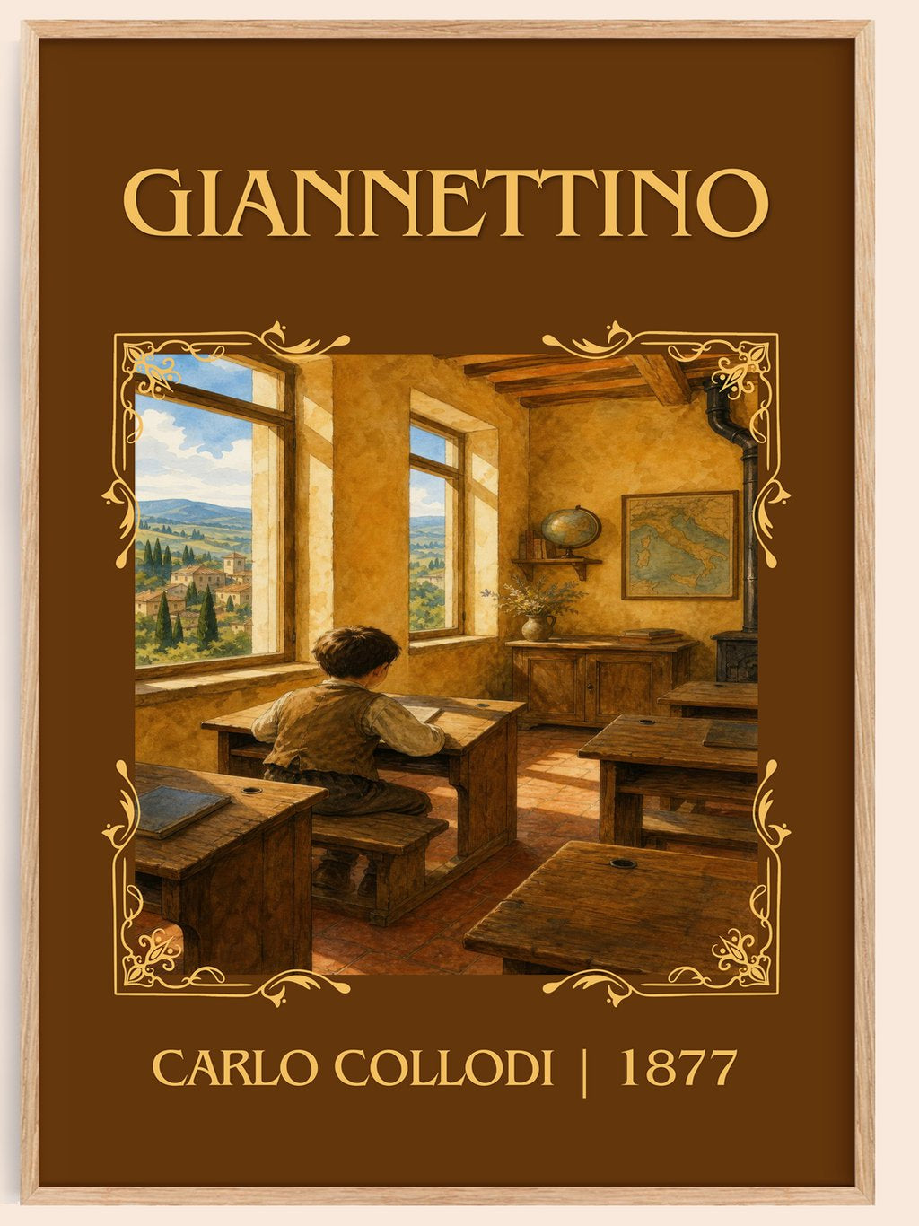 Giannettino Classic Book Art Print by Carlo Collodi – book poster