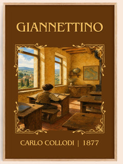 Giannettino Classic Book Art Print by Carlo Collodi – book poster