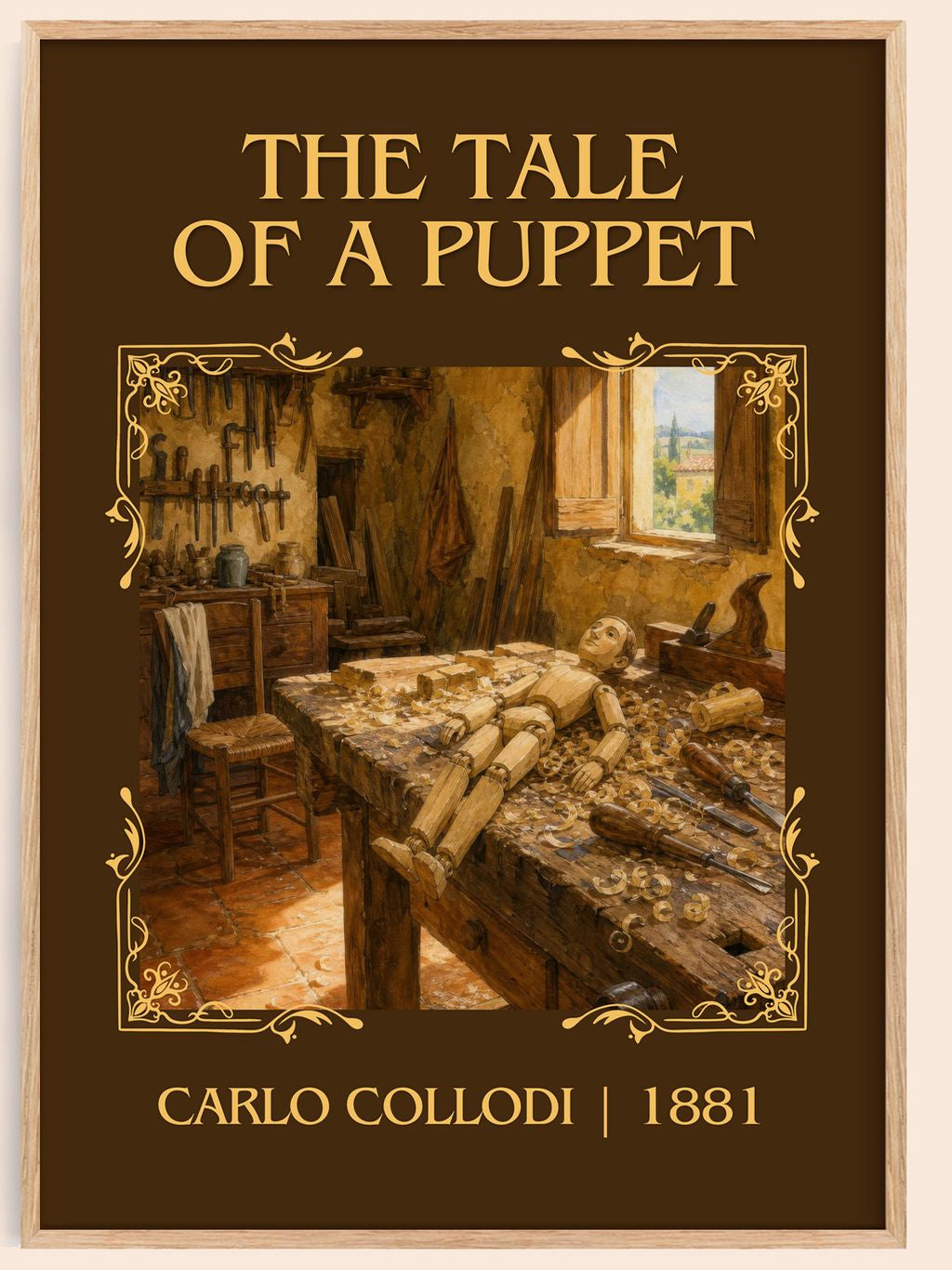 The Tale Of A Puppet Classic Book Art Print by Carlo Collodi – book poster