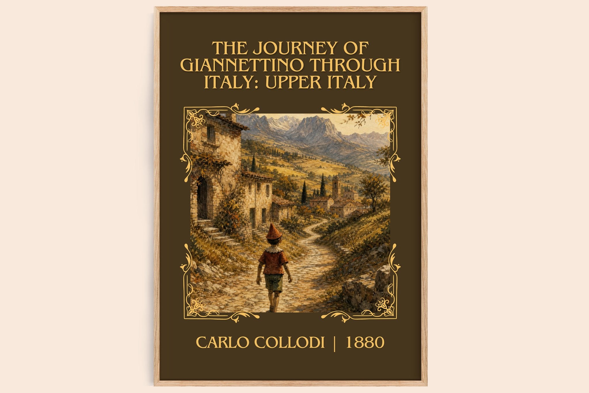 The Journey Of Giannettino Through Italy: Upper Italy Classic Book Art Print by Carlo Collodi