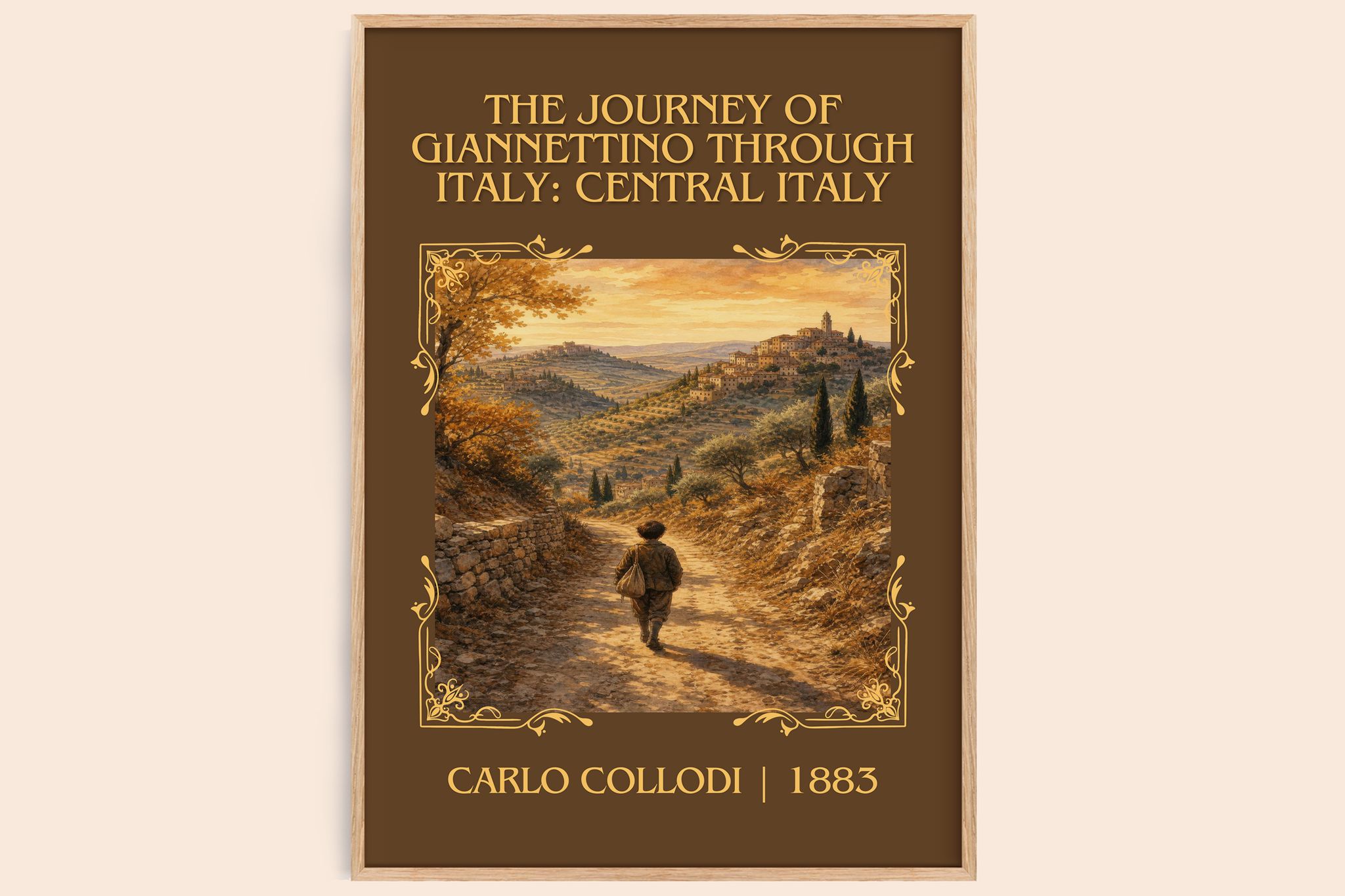 The Journey Of Giannettino Through Italy: Central Italy Classic Book Art Print by Carlo Collodi