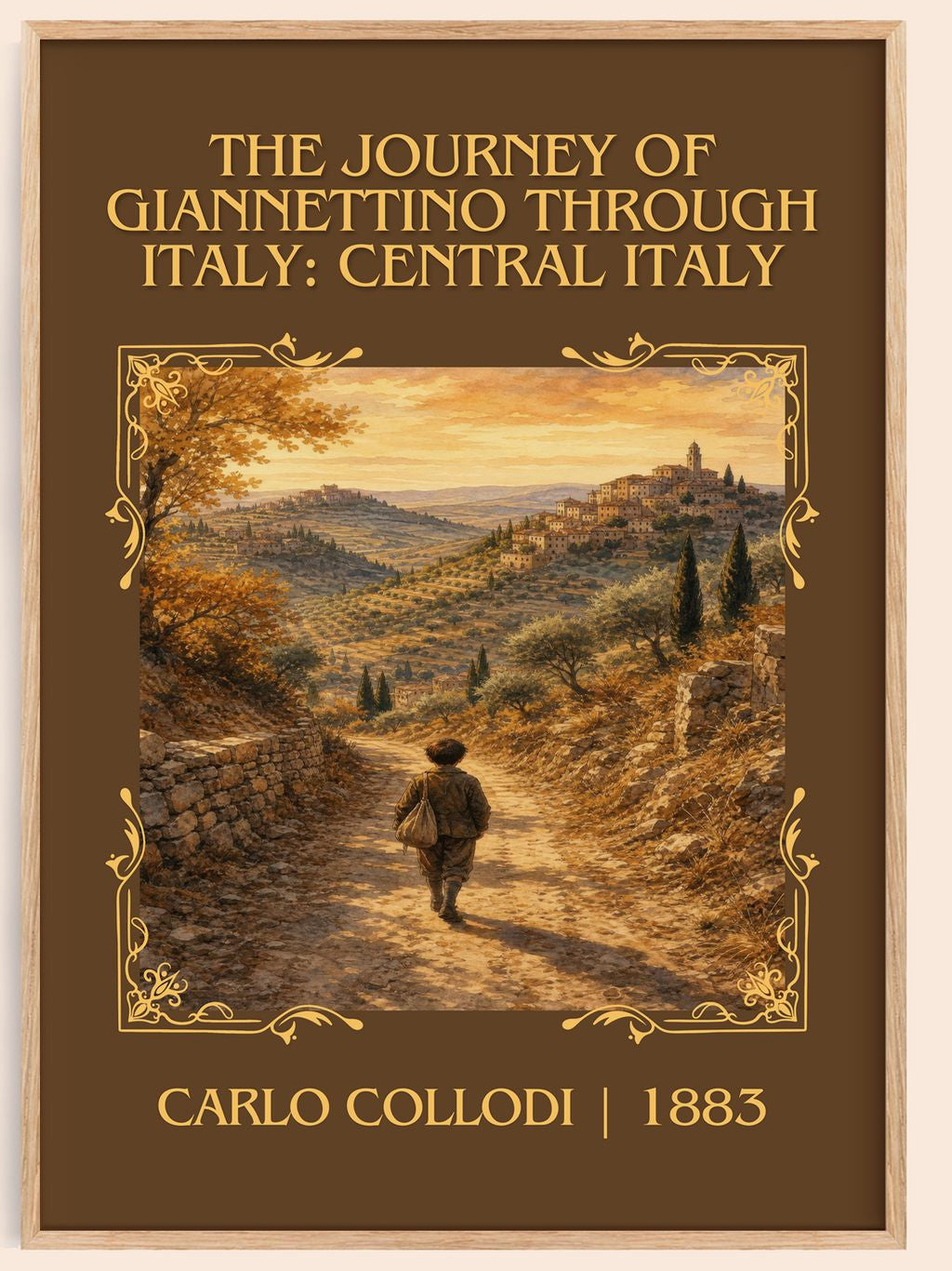Journey Of Giannettino Through Italy: Central Italy Classic Book Art – book poster