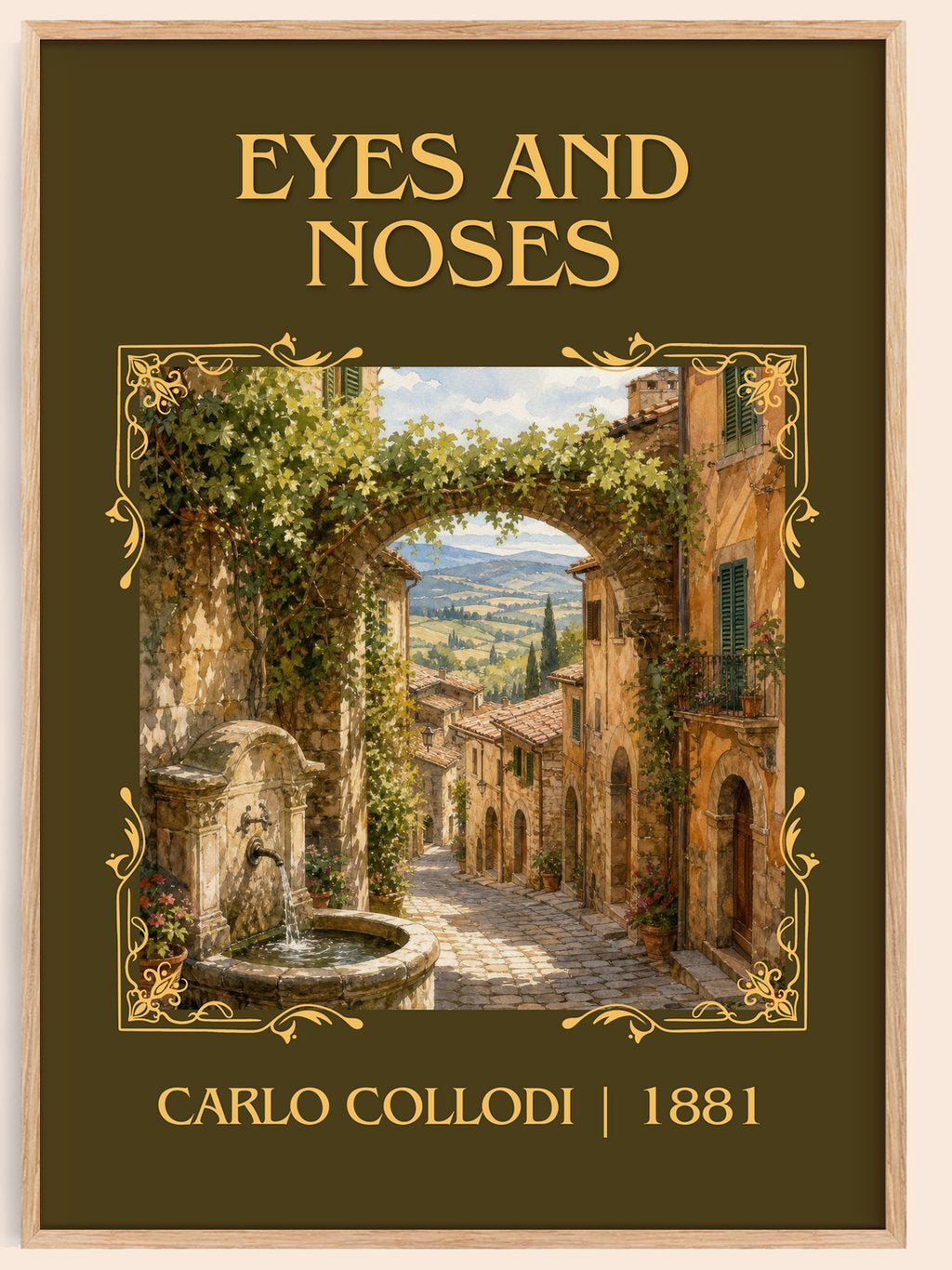 Eyes And Noses Classic Book Art Print by Carlo Collodi – book poster