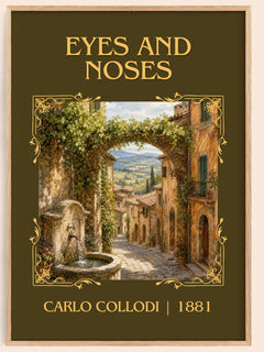 Eyes And Noses Classic Book Art Print by Carlo Collodi – book poster