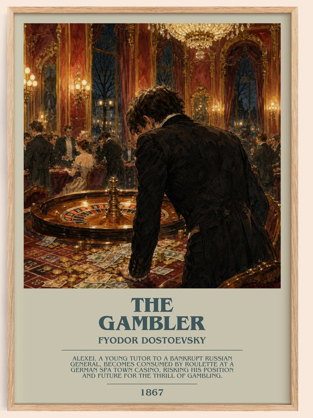 The Gambler Bookish Wall Art by Fyodor Dostoevsky