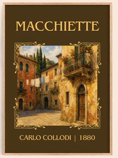 Macchiette Classic Book Art Print by Carlo Collodi – book poster