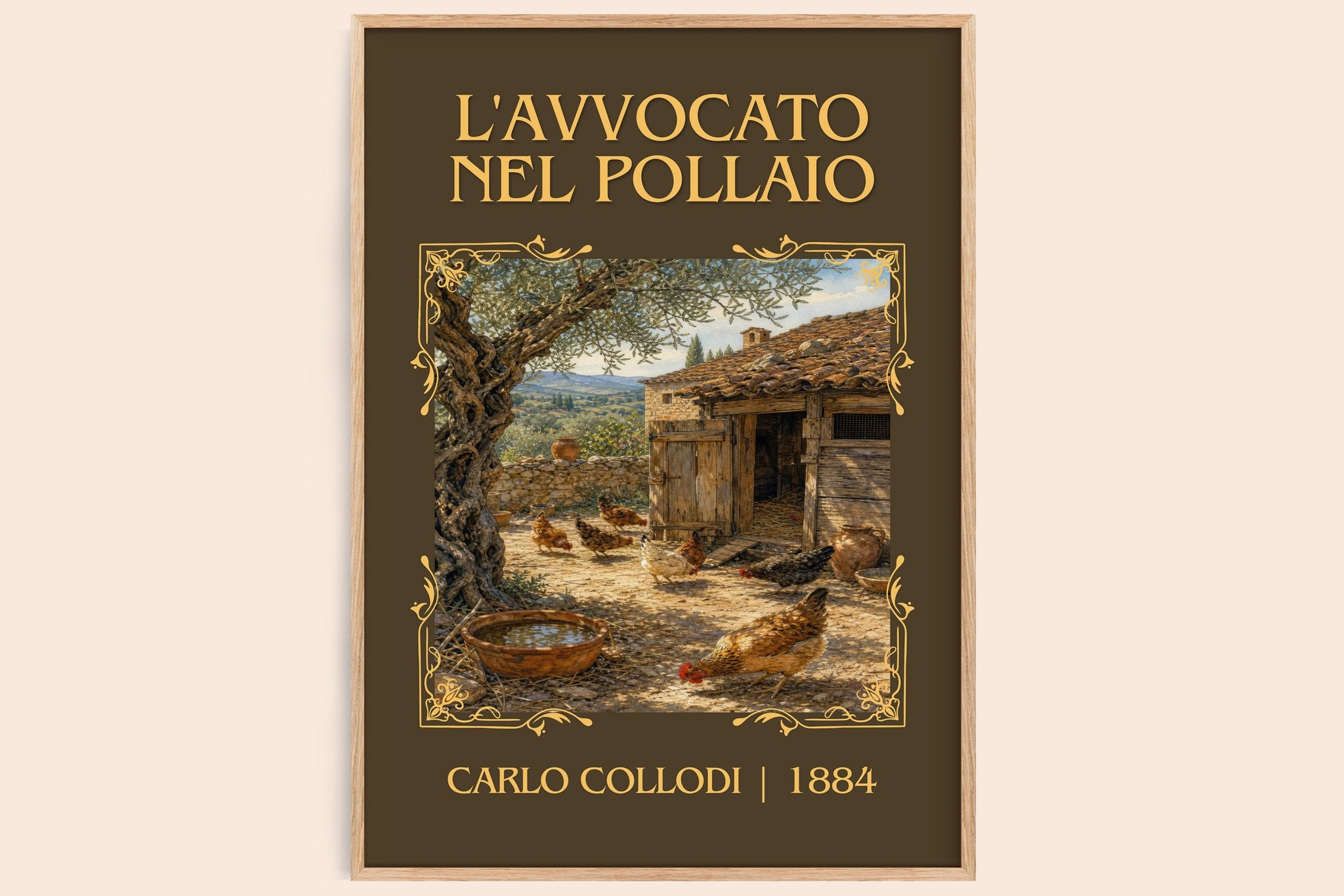 L'Avvocato Nel Pollaio Classic Book Art Print by Carlo Collodi