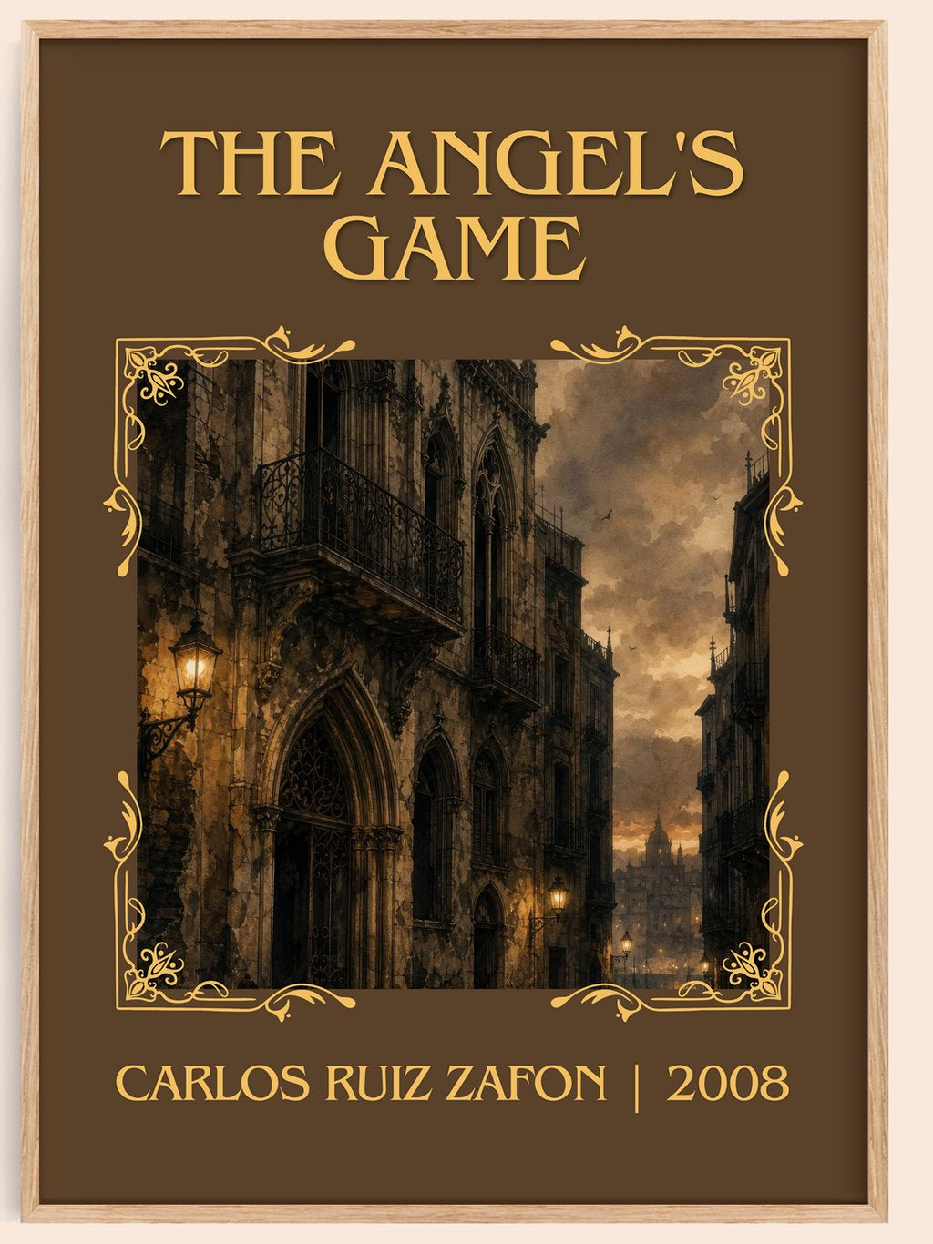 The Angel'S Game Classic Book Art Print by Carlos Ruiz Zafón – book poster