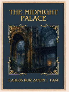The Midnight Palace Classic Book Art Print by Carlos Ruiz Zafón – book poster