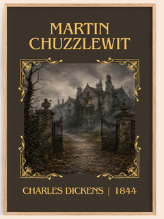 Martin Chuzzlewit Classic Book Art Print by Charles Dickens – book poster