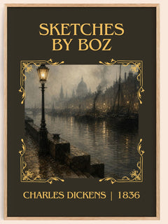 Sketches By Boz Classic Book Art Print by Charles Dickens – book poster