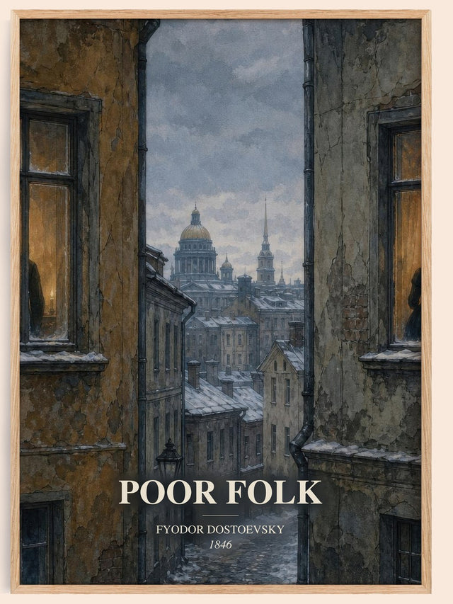 Poor Folk Book Watercolour Illustration by Fyodor Dostoevsky