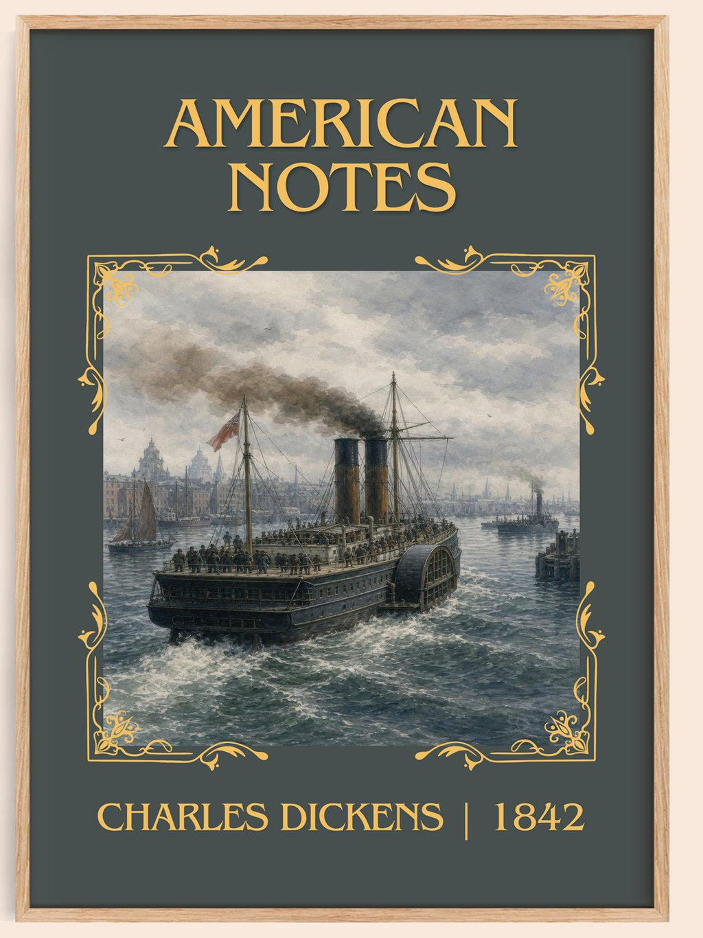 American Notes Classic Book Art Print by Charles Dickens – book poster
