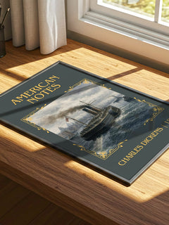 American Notes Classic Book Art Print by Charles Dickens – print on a sunlit desk