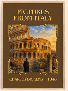 Pictures From Italy Classic Book Art Print by Charles Dickens – book poster