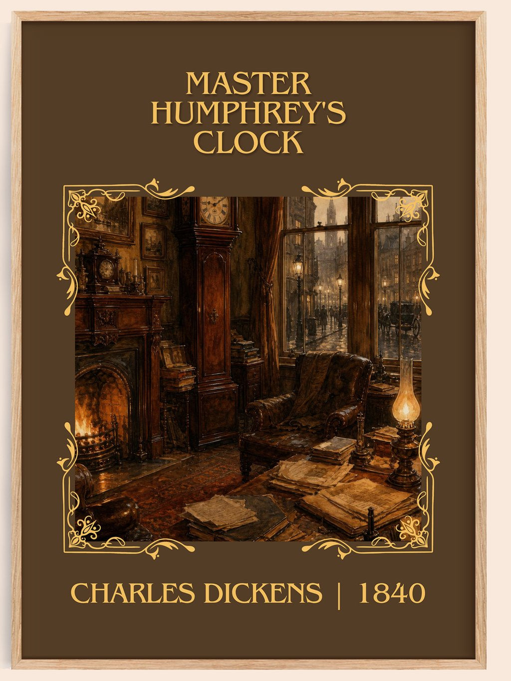 Master Humphrey'S Clock Classic Book Art Print by Charles Dickens – book poster