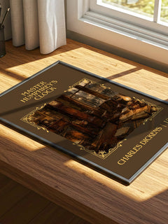 Master Humphrey'S Clock Classic Book Art Print by Charles Dickens – print on a sunlit desk