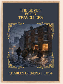 The Seven Poor Travellers Classic Book Art Print by Charles Dickens – book poster