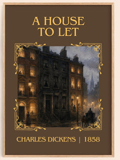 A House To Let Classic Book Art Print by Charles Dickens – book poster