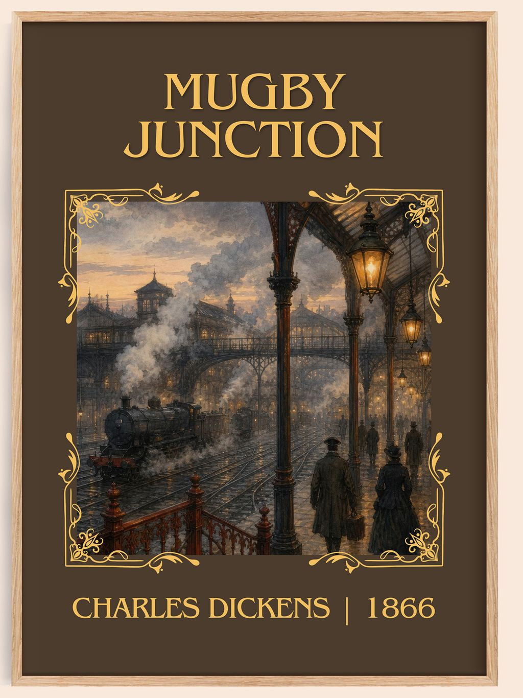Mugby Junction Classic Book Art Print by Charles Dickens – book poster