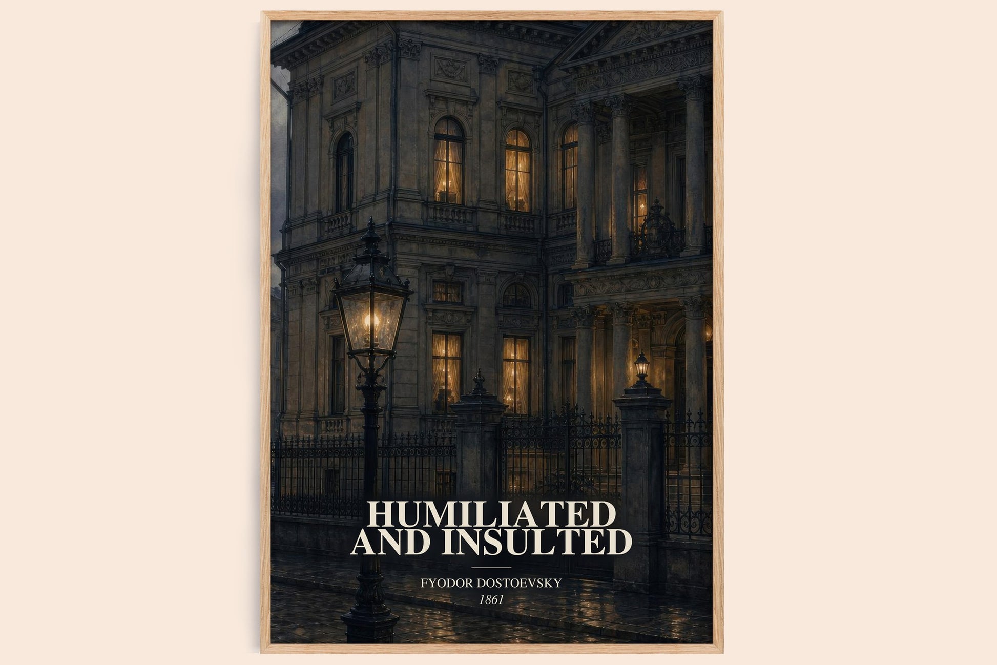 Humiliated And Insulted watercolour book poster by Fyodor Dostoevsky – framed literary art print