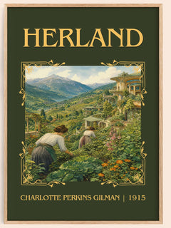 Herland Classic Book Art Print by Charlotte Perkins Gilman – book poster