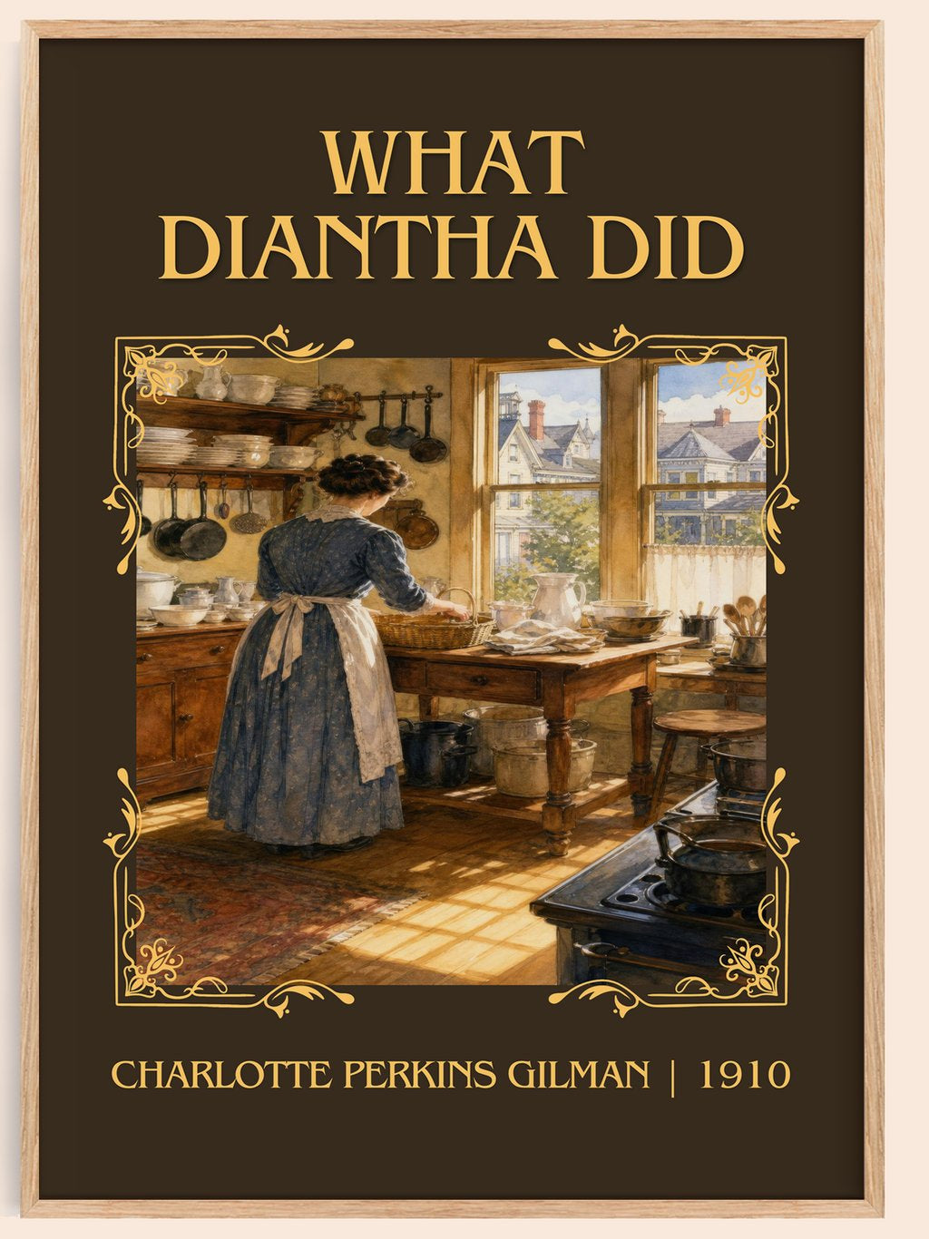 What Diantha Did Classic Book Art Print by Charlotte Perkins Gilman – book poster