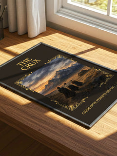 The Crux Classic Book Art Print by Charlotte Perkins Gilman – print on a sunlit desk