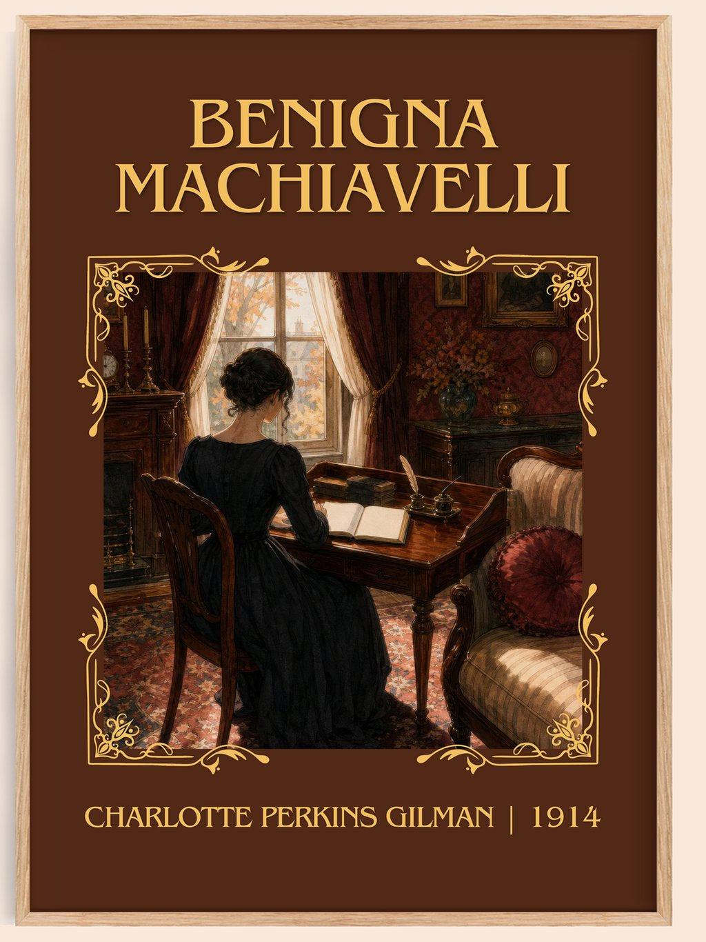 Benigna Machiavelli Classic Book Art Print by Charlotte Perkins Gilman – book poster