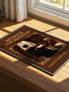 Benigna Machiavelli Classic Book Art Print by Charlotte Perkins Gilman – print on a sunlit desk