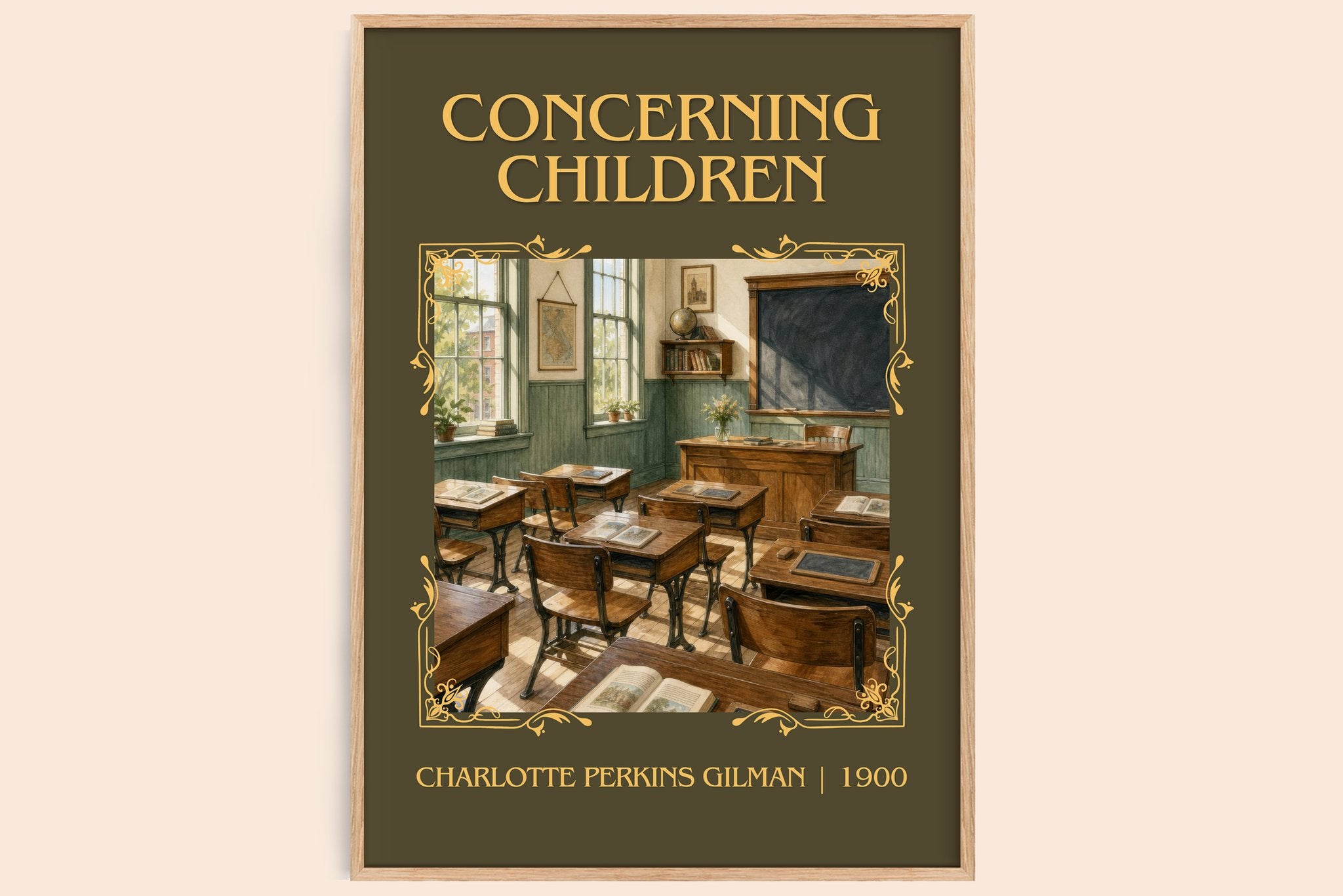 Concerning Children Classic Book Art Print by Charlotte Perkins Gilman