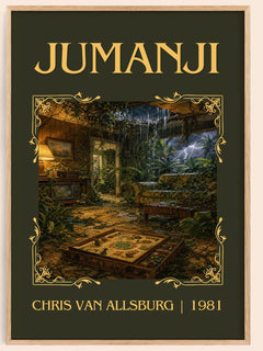 Jumanji Classic Book Art Print by Chris Van Allsburg – book poster