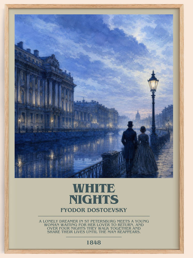 White Nights Bookish Wall Art by Fyodor Dostoevsky
