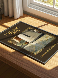 Two Bad Ants Classic Book Art Print by Chris Van Allsburg – print on a sunlit desk
