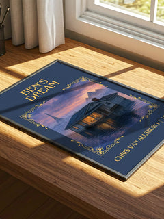 Ben'S Dream Classic Book Art Print by Chris Van Allsburg – print on a sunlit desk