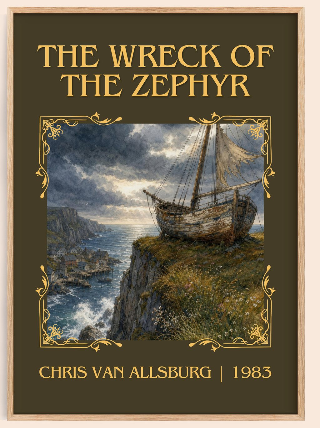 The Wreck Of The Zephyr Classic Book Art Print by Chris Van Allsburg – book poster