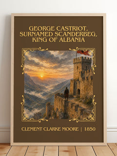 George Castriot, Surnamed Scanderbeg, King Of Albania Classic Book – framed print leaning on a wooden floor