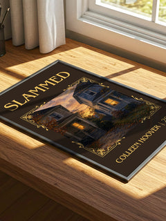Slammed Classic Book Art Print by Colleen Hoover – print on a sunlit desk