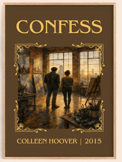 Confess Classic Book Art Print by Colleen Hoover – book poster