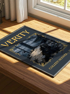 Verity Classic Book Art Print by Colleen Hoover – print on a sunlit desk