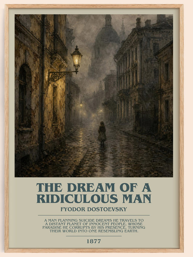 The Dream Of A Ridiculous Man Bookish Wall Art by Fyodor Dostoevsky