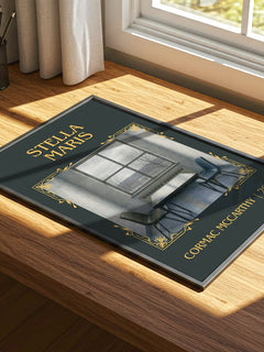 Stella Maris Classic Book Art Print by Cormac Mccarthy – print on a sunlit desk
